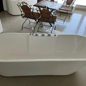 Egg shape freestanding bathtub