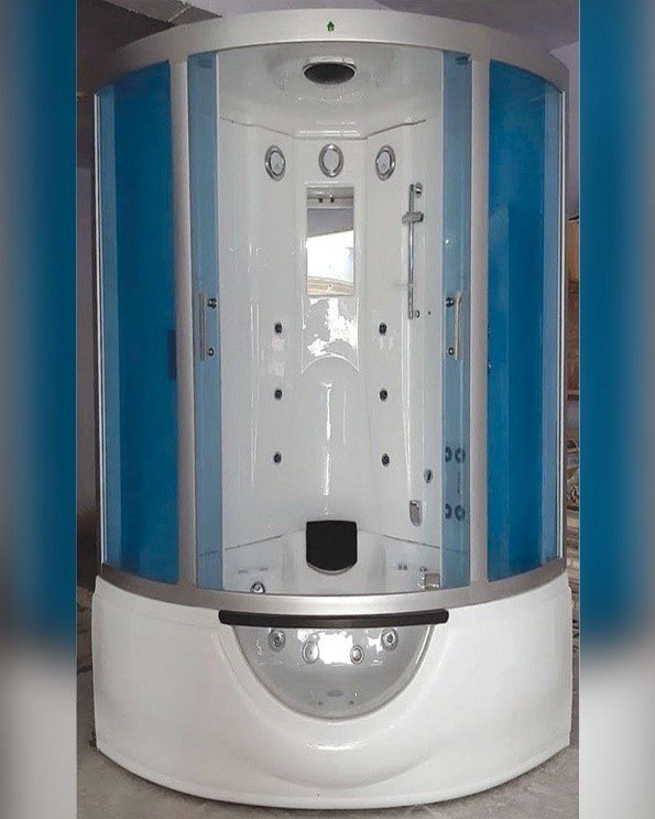 Shower enclosure with corner tub - Image 2