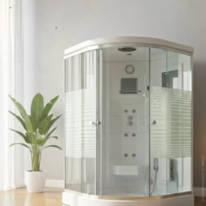 Shower enclosure with steam room