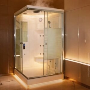 Shower enclosure with steam room (rectangle)