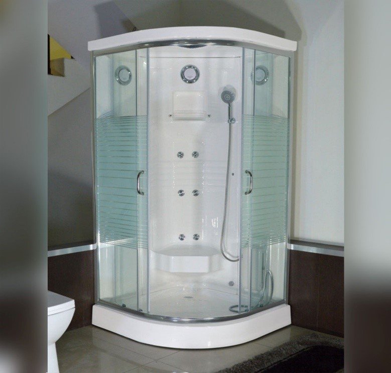 Steam room with shower