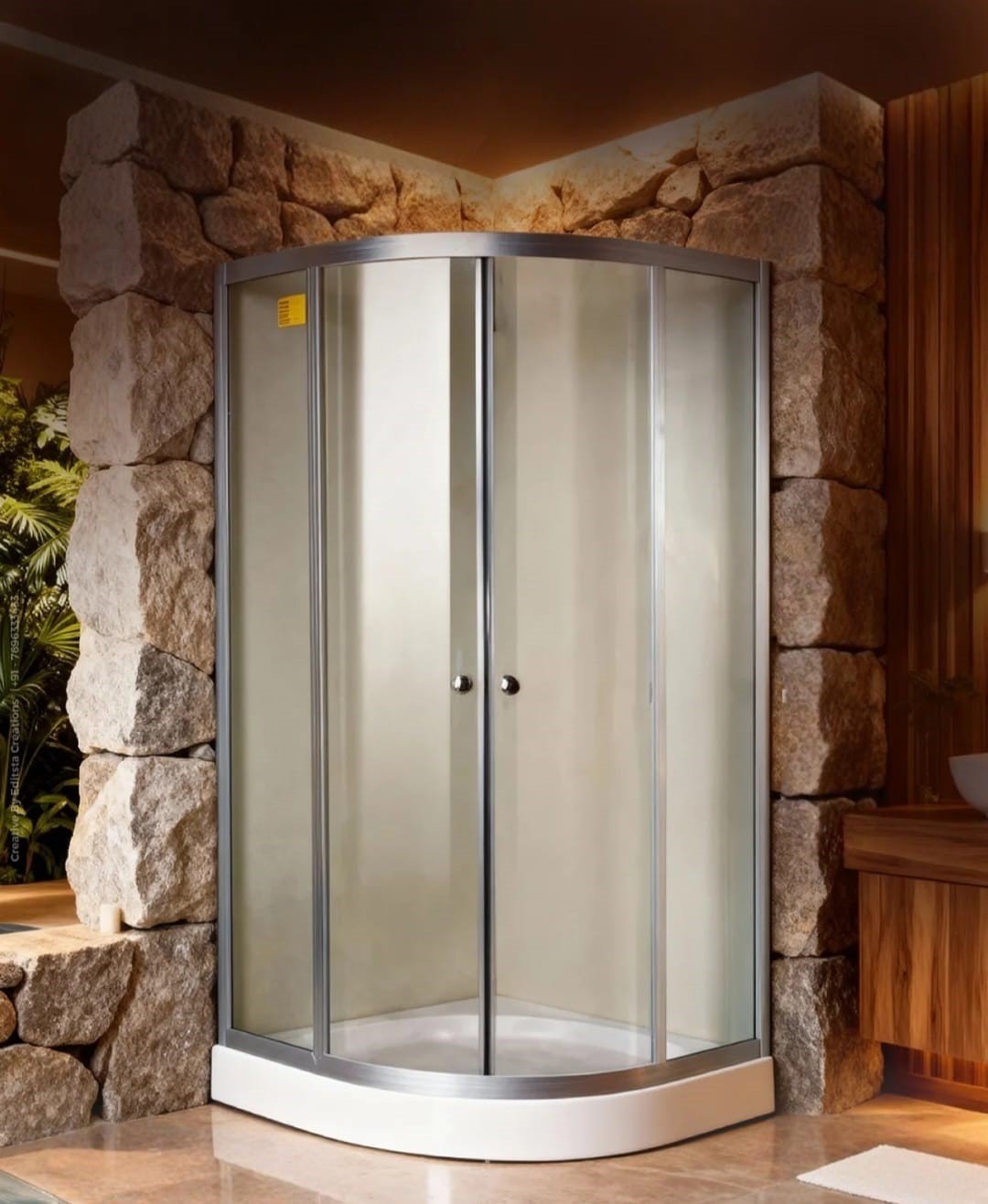 Toughened glass Shower enclosure (round)